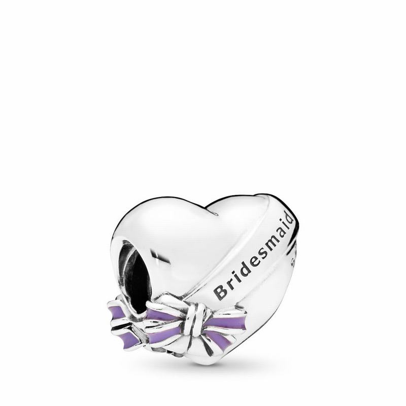 Pandora Best Bridesmaids Charm - Sterling Silver/Enamel/Purple - Canada | BE9854FW